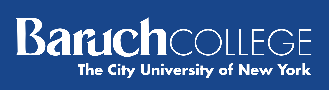 blue banner with white letter of college name