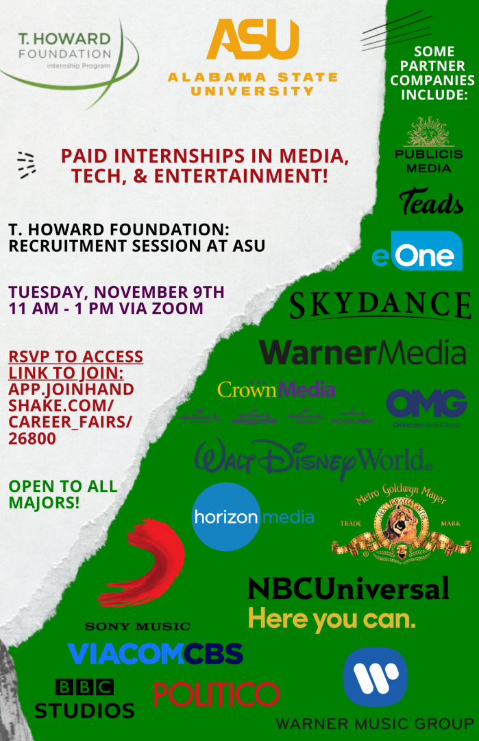 ASU (Alabama State University) Virtual Career Fair T. Howard Foundation